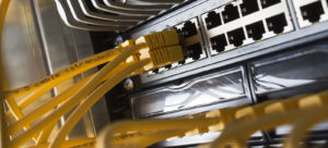 Internet cable in the server